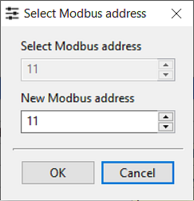 Change Modbus address